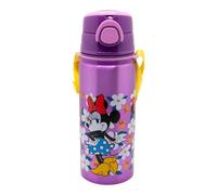 Stor Gourde Aluminium Minnie Mouse 730ml Enfant avec Paille, Poignée et Sangle - Bouteille Réutilisable Antifuite École Sport pour Enfants