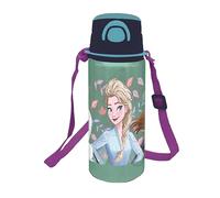 Stor Gourde Aluminium La Reine Des Neiges 730ml Enfant avec Paille, Poignée et Sangle - Bouteille Antifuite École Sport pour Enfants