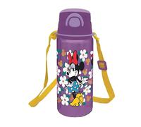 Stor Gourde Aluminium Minnie Mouse 730ml Enfant avec Paille, Poignée et Sangle - Bouteille Réutilisable Antifuite École Sport pour Enfants
