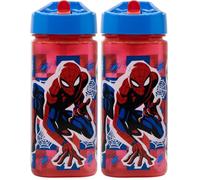 Stor Gourde en Aluminium Spider-Man 740ml - Bouteille Réutilisable avec Bouchon de Sécurité - Idéale pour Jeunes Adultes et Fans (Lot de 2)
