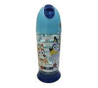 Stor Gourde Enfant Bluey 280ml avec Paille en Silicone - Bouteille d'Eau Plastique sans BPA pour Garçons et Filles