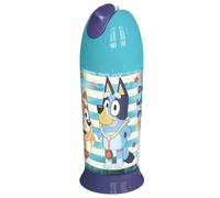 STOR Gourde Enfant Bluey 280ml avec Paille en Silicone - Bouteille d'Eau Réutilisable en Plastique sans BPA pour Garçons et Filles