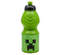 Stor Gourde Enfant Minecraft 400ml en Plastique avec Bouchon Anti-Fuite et Bande Antidérapante Sans BPA pour Enfants
