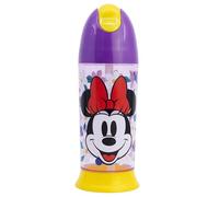 STOR Gourde Enfant Minnie Mouse 280ml avec Paille en Silicone - Bouteille d'Eau Réutilisable en Plastique sans BPA pour Garçons et Filles