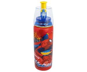 Stor Gourde Enfant Spider-Man 575ml en Plastique avec Bec Verseur et Bouton Spray Sans BPA pour Enfants