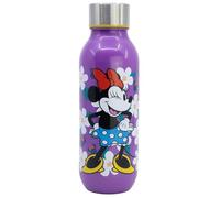 Stor Gourde Minnie Mouse 640ml Enfant Bouteille Reutilisable en Plastique avec Bouchon Acier Ecole Sport Filles Garcons