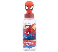 Stor Gourde Réutilisable Spider-Man 560ml Tritan avec Bouchon Figurine 3D - Bouteille Enfant Sans BPA pour Garçons et Filles
