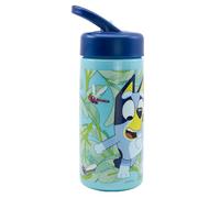 Stor S.L. Bouteille d'eau de sport Bluey, 410 ml avec paille et poignée intégrée, bleu
