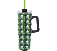 Stor Grande Tasse Isotherme avec Paille Minecraft 920ml Acier Inoxydable Double Paroi - Gobelet Réutilisable avec Poignée et Couvercle