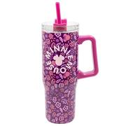 Stor Grande Tasse Isotherme avec Paille Minnie Mouse 920ml Acier Inoxydable Double Paroi - Gobelet avec Poignée et Couvercle