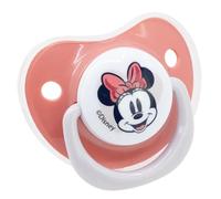 STOR Lot de 2 sucettes tétine anatomique en silicone 0 à 6 mois avec étui Minnie Mouse Heart Full