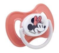 STOR Lot de 2 sucettes tétine réversible en silicone +6 mois avec étui Minnie Mouse Heart Full