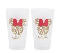 Stor Lot de 2 verres à eau en verre Minnie Mouse 490 ml