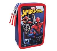 Stor Marvel Trousse multi-compartiments Iron Spiderman complète 44 pièces stylos, crayons de couleur, feutres