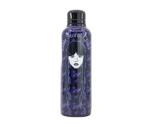 Stor Mercredi Gourde isotherme en acier inoxydable noir et violet - 515 ml