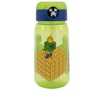 Stor Minecraft Bouteille d'eau en plastique pour enfant avec couvercle et paille 510 ml