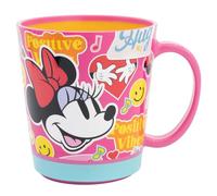 Stor Mug anti-renversement Minnie Mouse Flower Power 410 ml en plastique avec système Smartgrip - Ne se renverse pas et se soulève facilement, pour bureau, idée cadeau pour les fans de Minnie Mouse
