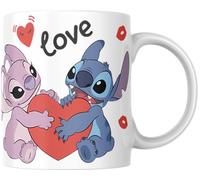 Stor Mug Céramique Stitch et Angel 330 ml - Cadeau anniversaire noel pour fille ou Garçon - Anniversaire noel - Personnalisable
