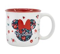 Stor Mug petit-déjeuner Minnie Mouse Gardening en céramique 400 ml - Grande tasse pour café au lait, thé ou chocolat chaud, idée cadeau