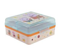 Boîte à Déjeuner pour Enfants Forme Carrée en Plastique sans BPA Résistant Peppa Pig Orange Orange G