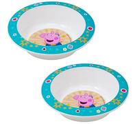 Stor Peppa Pig - Lot de 2 bols à petit-déjeuner pour enfants - En plastique réutilisables et sans BPA - Pour céréales, collations et fruits