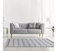 STOR PLANET ARTDECO Tapis vinyle imprimé Tapis de cuisine, couloir Tapis fin antidérapant et moderne effet sol Gris 140 x 200 cm