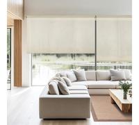 STOR PLANET Screen Pro Solar Store enrouleur translucide, store thermique isolant, stores pour grandes fenêtres de salon, stores de cuisine jusqu'à 240 cm de large Lin 45 x 180 cm