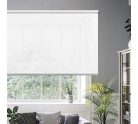 STOR PLANET | Store Enrouleur Tamisant Calm, Finitions Métalliques Haut de Gamme, Stores Intérieurs Cuisine, Salon, Chambre, Stores enrouleurs avec mesures de Fenetre et Porte | Blanc Neige,140x250cm