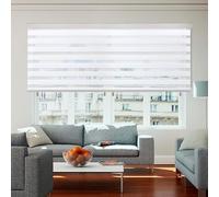 STOR PLANET | Store Jour Nuit Square, Stores enrouleurs Plus Haute Qualité, Finitions en Aluminium, Store Cuisine, Chambre, Salon. Stores Intérieurs Design, Double Tissu | Blanc 120x250cm