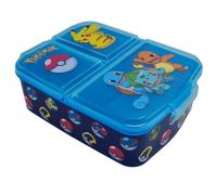 Stor - Sandwichera Pokemon - Fimabrera Rectangulaire Trois Compartiments - Boîte à déjeuner pour déjeuner et collations - 3 compartiments - 6,7 x 16,5 x 19,5 cm - 150 g