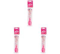 STOR Set 2 Couverts Enfant Minnie Mouse Plastique - Fourchette et Cuillère Réutilisables avec Design Arrondi Sécurisé pour Enfants Sans BPA (Lot de 3)