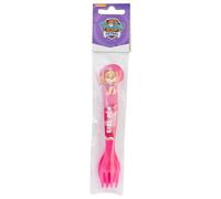 Set de 2 couverts réutilisables en plastique composé d'une fourchette et d'une cuillère Pat' Patrouille Girl