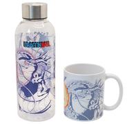 Stor Set Bouteille et Mug Dragon Ball - Bouteille Hydro Plastique 850ml avec Couvercle Aluminium et Mug Céramique 325ml - Cadeau Officiel Licence