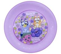 STOR Set de 4 Assiettes Enfant Bluey - Plastique Réutilisable 768ml - Compatible Micro-ondes et Lave-vaisselle - Sans BPA - Vaisselle Fête Enfants