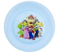 STOR Set de 4 Assiettes Enfant Super Mario Bros - Plastique Réutilisable 768ml - Compatible Micro-ondes et Lave-vaisselle - Sans BPA - Vaisselle Fête Enfants