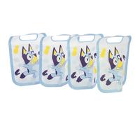 STOR Set de 4 Sacs Alimentaires avec Fermeture Zip Bluey 425ml - Sacs Réutilisables Sans BPA Plastique pour Goûter Déjeuner École Enfants