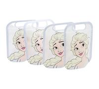 STOR Set de 4 Sacs Alimentaires avec Fermeture Zip La Reine Des Neiges 425ml - Sacs Réutilisables Sans BPA Plastique pour Goûter Déjeuner École Enfants