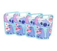 STOR Set de 4 Sacs Alimentaires avec Fermeture Zip Stitch 425ml - Sacs Réutilisables Sans BPA Plastique pour Goûter Déjeuner École Enfants