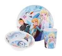 Stor Set de vaisselle en mélamine 3 pièces (assiette, bol et verre). Plusieurs design disponibles (Disney, Frozen, LOL, Peppa Pig, Pat’ Patrouille,...) Frozen