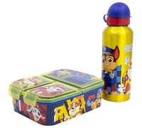 Stor Set Déjeuner Pat' Patrouille - Gourde Aluminium 530ml et Boîte à Goûter 3 Compartiments - Kit Repas Enfant École