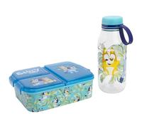 Stor Set Gourde et Boîte Repas Bluey - Gourde Aventure Ecozen 650ml et Lunch Box 3 Compartiments - Ensemble Goûter Scolaire