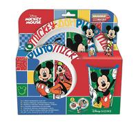 Stor S.L. Set vaisselle réutilisable pour enfant Mickey – compatible micro-ondes