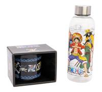 Stor Set Petit Déjeuner One Piece - Bouteille Hydro 850ml Plastique et Mug Céramique 400ml - Ensemble Cadeau Enfant avec Designs Originaux - Idéal Fans