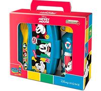 Stor SET URBAN VUELTA AL COLE 4 PCS (BOTELLA ALUMINIO 400 ML Y SANDWICHERA CON CUBIERTOS) MICKEY MOUSE FUN-TASTIC