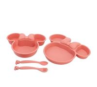 STOR Set Vaisselle Bébé Minnie Mouse Disney - Assiette Bol et Couverts en Plastique - Compatible Micro-ondes - Sans BPA - 10 Mois