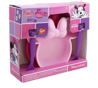 STOR Set Vaisselle Enfant Minnie Mouse en Plastique avec Assiette Bol et Couverts Compatible Micro-ondes Sans BPA pour Enfants Garçons Filles