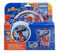 Stor S.L. Vaisselle réutilisable enfant Spiderman – compatible micro-ondes, 4 pièces