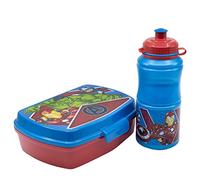 Stor SET VUELTA AL COLE EN CAJA REGALO (BOTELLA SPORT EASY HOLD 380 ML Y SANDWICHERA RECTANGULAR) AVENGERS HERALDIC ARMY