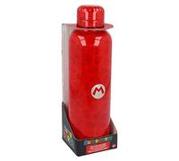 Stor Super Mario Bouteille d'eau réutilisable en acier inoxydable Bouteille isotherme avec double isolation pour 12 heures de boisson chaude et 18 heures de boisson froide Sans BPA 515 ml Rouge