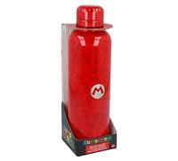 Stor Super Mario Bouteille d'eau réutilisable en acier inoxydable Bouteille isotherme avec double isolation pour 12 heures de boisson chaude et 18 heures de boisson froide Sans BPA 515 ml Rouge